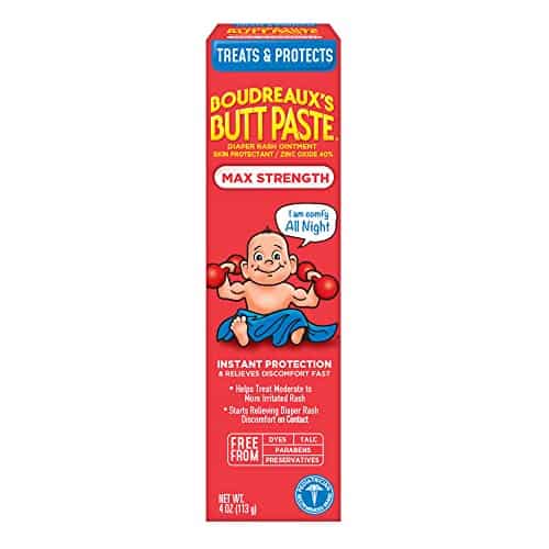 Boudreaux's Butt Paste Maximum Strength Diaper Rash Cream, Ointment for Baby, oz Tube