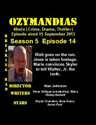 Breaking Bad Ozymandias ( Big Size Notebook ) (Library and Home Decaration School and College Coffee Tea Table Girlfriends and Boyfriends ... Television Notebook Tv Show Friends Series