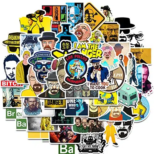 Breaking Bad Sticker pcs Cool Stickers for Computers Laptop Skateboard Stickers for Teens Adults Laptop Skateboard Guitar Luggage Vinyl Decal Stickers Packs (Breaking Bad)