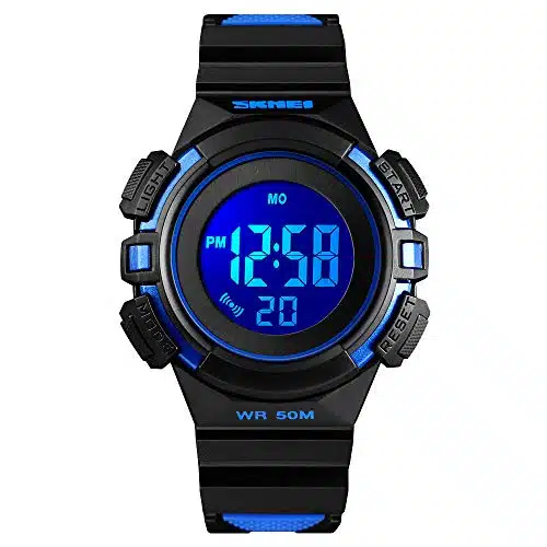 CakCity Kids Watches Digital Outdoor Sport Waterproof Electrical EL Lights Watches with Alarm Luminous Stopwatch Casual Military Child Wrist Watch Gift for Boys Girls Ages