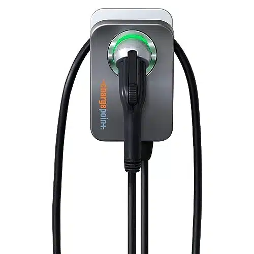 ChargePoint Level V Smart Home Flex Hardwire Outdoor Charging Station and Cable for A Circuit Breaker for Electric Cars, Gray