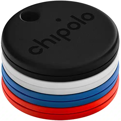 Chipolo ONE   Pack   Key Finder, Bluetooth Tracker for Keys, Bag, Item Finder. Free Premium Features. iOS and Android Compatible (Blue, Black, Red, White)