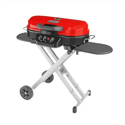 Coleman Roadtrip Portable Stand Up Propane Grill, Gas Grill with Adjustable Burners & Instastart Push Button Ignition; Great for Camping, Tailgating, BBQ, Parties, Backyard, Patio & More