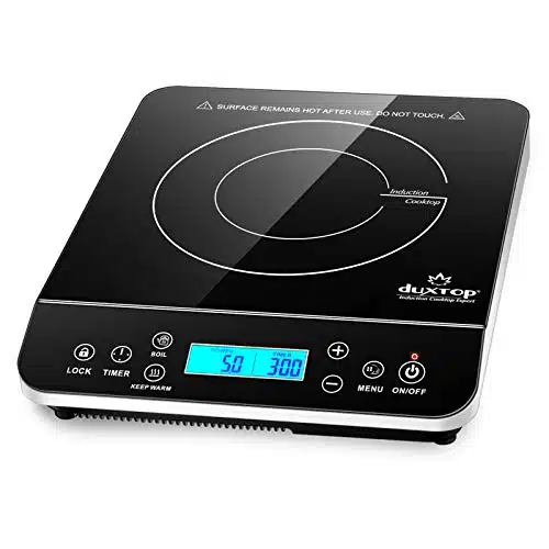 Duxtop Portable Induction Cooktop, Countertop Burner Induction Hot Plate with LCD Sensor Touch atts, Silver LSBT DZ