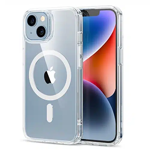 ESR for iPhone CaseiPhone Case, Compatible with MagSafe, Shockproof Military Grade Protection, Magnetic Phone Case for iPhone , Classic Hybrid Case (HaloLock), Clear