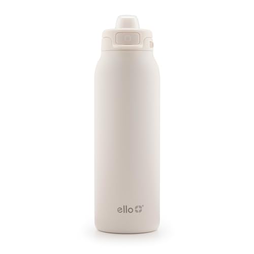 Ello Pop & Fill oz Stainless Steel Water Bottle with QuickFill Technology, Double Walled and Vacuum Insulated Metal, Leak Proof Locking Lid, Sip and Chug, Reusable, BPA Free, 