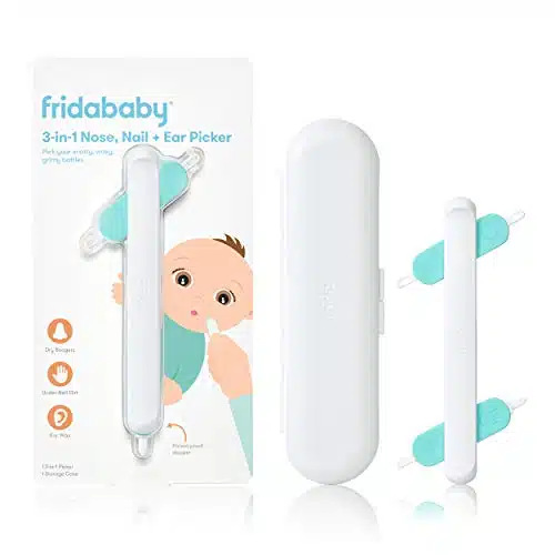 Frida Baby in Nose, Nail + Ear Picker by Frida Baby the Makers of NoseFrida the SnotSucker, Safely Clean Baby's Boogers, Ear Wax & More
