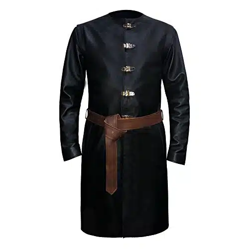 Games of Thrones Jaime Lannister Leather Coat Season (Large) Black