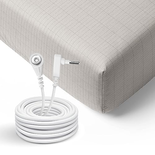 GroundLuxe Organic Fitted Grounding Sheet for Queen Size Beds