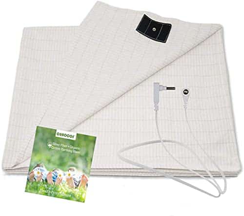 Grounding Sheet with Grounding Cord Materials Organic Cotton and Silver Fiber Natural Wellness ( inch)