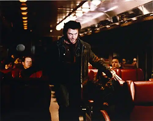 Hugh Jackman as Wolverine in X Men Movie Walking on Aisle of a Vehicle Photo Print (x )