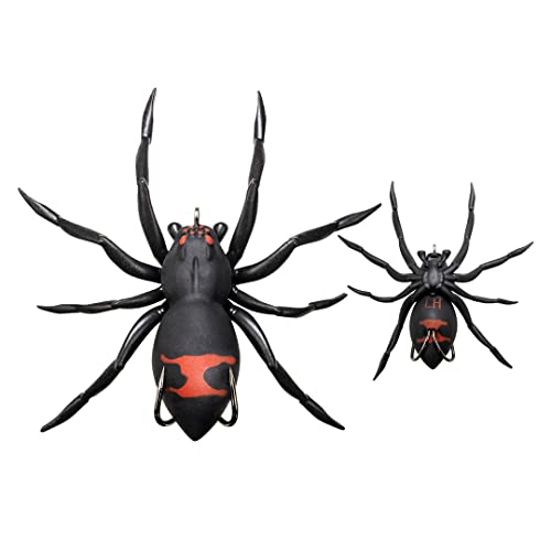 LUNKERHUNT Phantom Spider Lure for Bass Fishing (Inch) Topwater Spider Fishing Lure with Natural Walking Action Soft Hollow Body Weedless Hooks for Trout and Pike