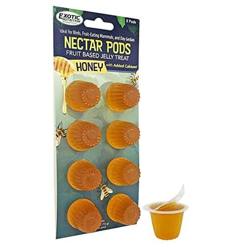 Nectar Pods (Honey) Calcium Fortified Jelly Fruit Treat Sugar Gliders, Marmosets, Squirrels, Parrots, Cockatiels, Parakeets, Lovebirds, Conures, Hamsters, Geckos, Kinkajou