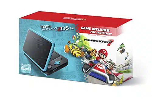 New Nintendo DS XL   Black + Turquoise With Mario Kart Pre installed   Nintendo DS