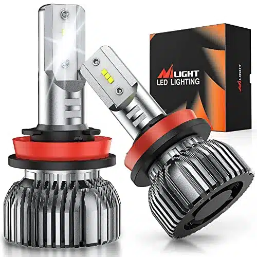 Nilight HHHLED Bulbs, % Brighter, lm Headlamp Bulbs, Compact Size, K Cool White, Pack