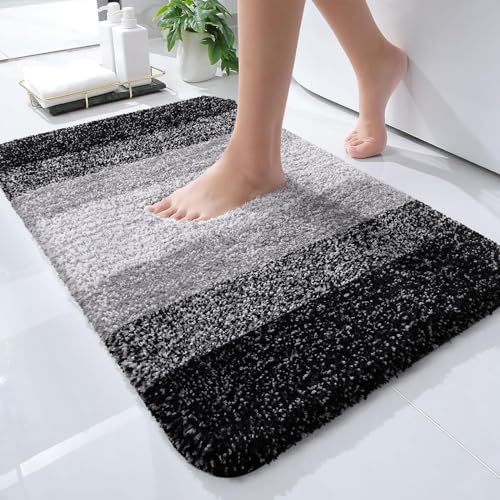 OLANLY Luxury Bathroom Rug Mat x, Extra Soft and Absorbent Microfiber Bath Rugs, Non Slip Plush Shaggy Bath Carpet, Machine Wash Dry, Bath Mats for Bathroom Floor, Tub and Sho