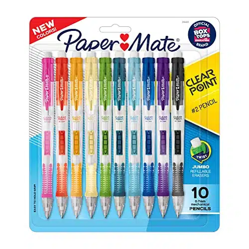 Paper Mate Clearpoint Pencils, HB #Lead (mm), Assorted Barrel Colors, Count