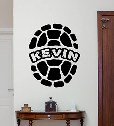 Personalized Turtles Wall Decal Shell Custom Name Cartoon Stencil Ninja Poster Comics Superheroes Vinyl Sticker Wall Art Kids Teen Room Bedroom Decor Mural zzz