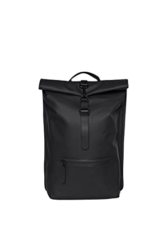 RAINS Rolltop Rucksack Black