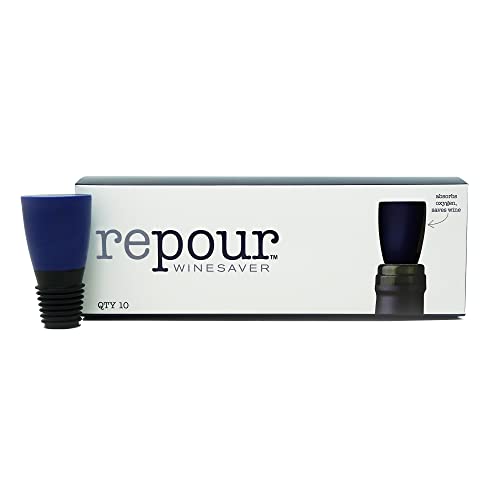 Repour Wine Saver and Stopper   Removes Oxygen, Preserving and Keeping Wine As Fresh As The Day The Bottle Was Opened (Pack)
