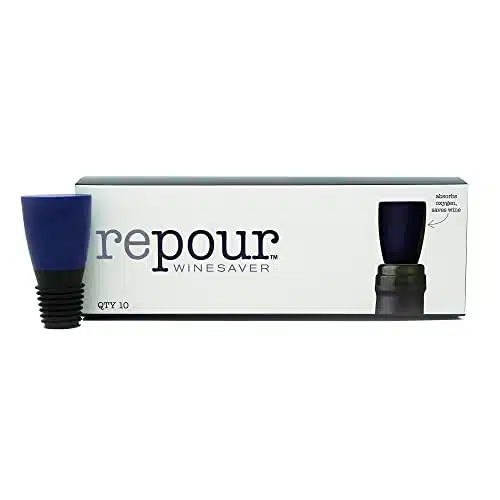 Repour Wine Saver and Stopper   Removes Oxygen, Preserving and Keeping Wine As Fresh As The Day The Bottle Was Opened (Pack)