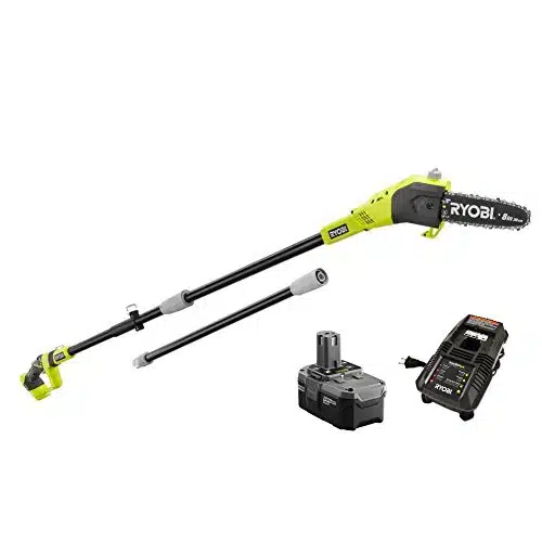 Ryobi ZRPOne+ Volt ft. Cordless Electric Pole Saw Kit   P(Upgraded from P) Battery & PCharger (Renewed)