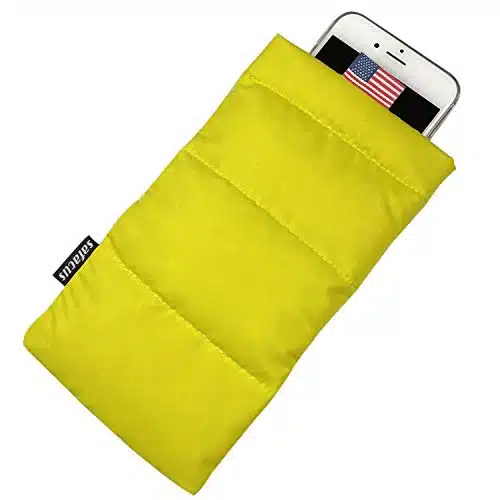 SAFACUS Thermal Phone Case for iPhone Pro,Samsung Galaxy Heat Protection Smart Phone Pouch Cellphone Case Cover Bags (Yellow)