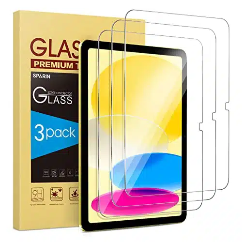 SPARIN Pack Upgrade Screen Protector for iPad th Generation Inch (Released), Anti Scratch Tempered Glass Compatible for iPad Gen, HD Clarity
