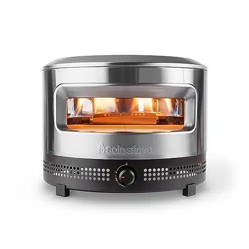 Solo Stove Pi Prime Gas Pizza Oven Outdoor  Portable, Stainless Steel Powerful Demi Dome Heating, Cordierite Pizza Stone, Panoramic Opening, Perfect for Authentic Stone Baked Pizzas