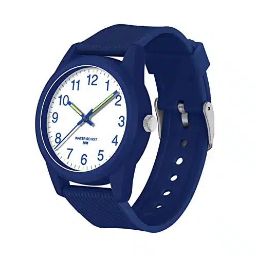 TENOCK Kids Analog Watches for Boys  Waterproof Kids Watches Learning Time Children Watch Easy to Read Great Birthday Gifts for Ages Kids Blue