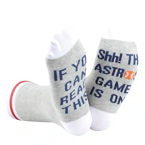 TSOTMO Pairs Baseball Socks Funny Birthday Gift Baseball Fans Gift Baseball Socks For Men Players (ASTROS socks)