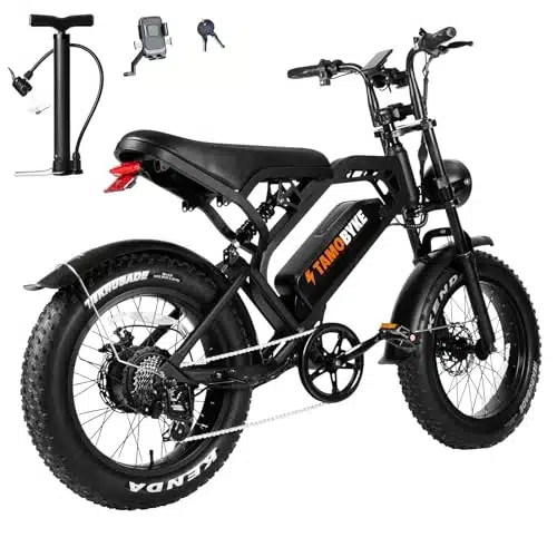 Tamobyke VElectric Bike, V ah Lithuim Battery Ebike, '' Offroad Tire Mountain Electric Bike, mph Top Speed, Color Display, Throttle & Pedal Assist.