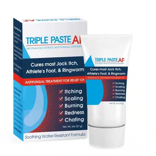 Triple Paste AF Anti Fungal Ointment for Skin Treats Most Jock Itch, Athletes Foot and Ringworm   % Miconazole Antifungal Cream   Oz Tube (Packaging May Vary)