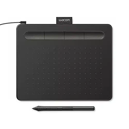 Wacom Intuos Small Graphics Drawing Tablet, includes Training & Software; Customizable ExpressKeys Compatible With Chromebook Mac Android & Windows, photovideo editing, design & education,Black