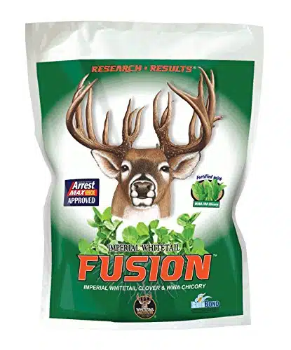 Whitetail Institute FUSION Deer Food Plot Seed for Spring or Fall Planting, Blend of Clover and Chicory for Maximum Deer Attraction, Heat, Cold and Drought Tolerant, lbs (acre