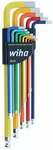 Wiha Piece Ball End Color Coded Hex L Key Set   Inch