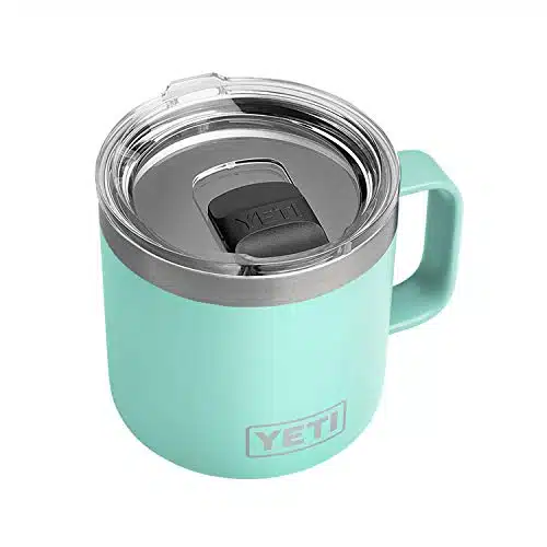 YETI Rambler oz Mug, Vacuum Insulated, Stainless Steel with MagSlider Lid, Seafoam