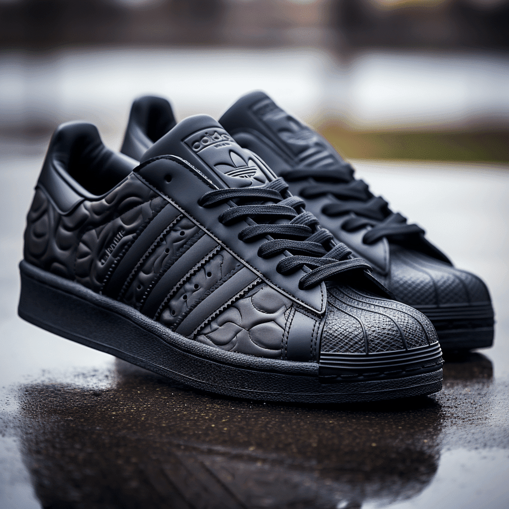 black adidas superstar