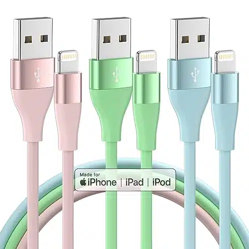 iPhone Charger Pack FT Apple MFi Certified Lightning Cable Fast Charging iPhone Charger Cord Compatible with iPhone Pro Max XR XS X Plus SE iPad and More