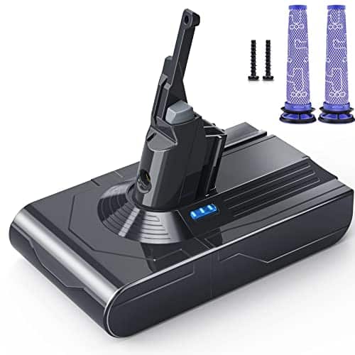 morpilot VBattery Replacement, V mAh Li ion Battery Compatible with SVVAnimal VAbsolute Votorhead VCarbon Fiber VFluffy Series Cordless Vacuum, Filters and Screws Included