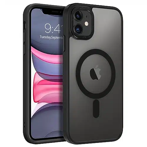 BENTOBEN iPhone Phone Case, Phone case iPhone agnetic Case [Compatible with MagSafe] Translucent Matte Slim Shockproof Anti Fingerprint Anti Scratch Protective Cover for iPhon