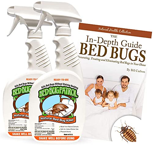 Bed Bug Spray by Bed Bug Patrol Natural Bed Bug Killer Child Pet Safe Plant Based Non Toxic Repellent Spray Recommended for Home, Vehicles, Mattresses & Furnitur