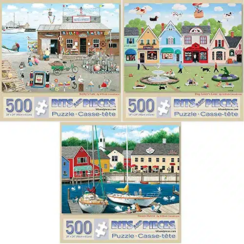 Bits and Pieces   Value Set of Piece Jigsaw Puzzles for Adults   Large Piece pc Jigsaws by Artist Wilfrido Limvalencia    x 