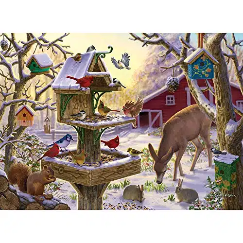 Bits and Pieces  Piece Jigsaw Puzzle for Adults   Sunrise Feasting  pc Large Piece Jigsaw Puzzle by Artist Liz Goodrick Dillon   X
