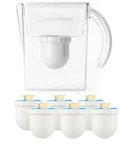 Clearly Filtered No. Filtered Water Pitcher for FluorideWater Filter Pitcher + Replacement Filters, BPABPS FreeFilters + Contaminants Including Fluoride, Lead, BPA, PFOA