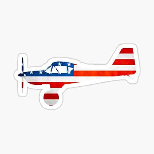 KitFox American Flag Sticker Peel and Stick Easy to Remove Sticker Graphic Die Cut