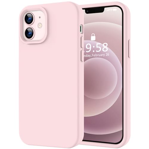 LOVE Designed for iPhone CaseiPhone Pro Case, Premium Silicone with [Soft Anti Scratch Microfiber Lining] Shockproof Protective Phone Case for Men Women Girls , Chalk Pink