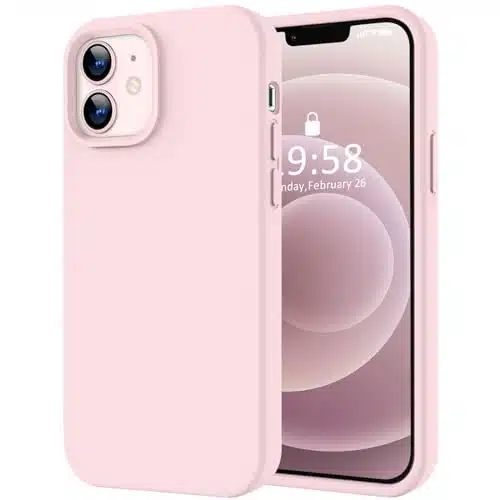 LOVE Designed for iPhone CaseiPhone Pro Case, Premium Silicone with [Soft Anti Scratch Microfiber Lining] Shockproof Protective Phone Case for Men Women Girls , Chalk Pink