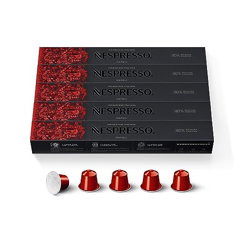 Nespresso Capsules OriginalLine, Ispirazione Napoli, Dark Roast Coffee Pods, Count Espresso Coffee Pods