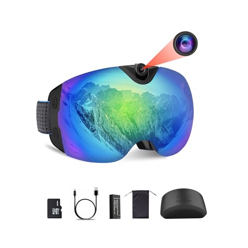 OhO K Smart Ski Goggles, WiFi Camera Snowboard Goggles with UV Protection, Anti Fog MenWomen